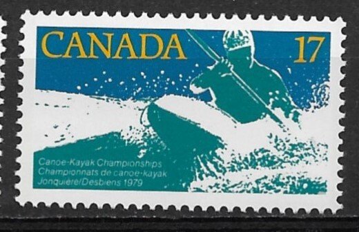 1979 Canada 833 white Water Kayak Race MNH