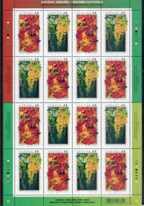 Canada Sc 200-2001 2003 Flowers stamp  sheet of 16 mint NH joint with Thailand