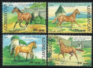 2006 Azerbaijan 650-653 Horses 4,00 €​​​​​​​