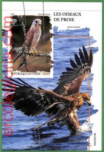 B1677 - NIGER - ERROR MISPERF Stamp Sheet - 2023 - Birds, Eagle-