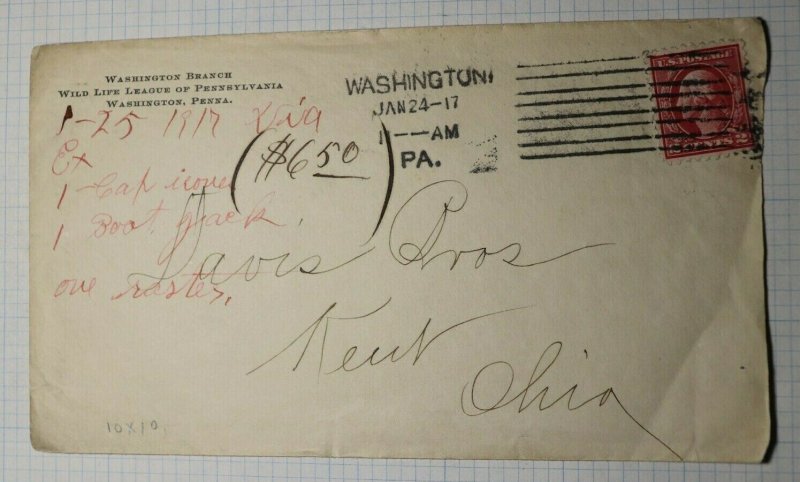 US Sc# 403 Used On Cover Washington PA Wildlife League Machine Cancel