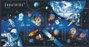 Hungary 2015 Space MNH Block 