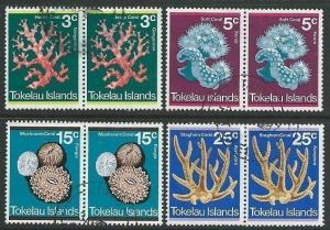 TOKELAU 1973 Corals set in pairs fine used.................................41668