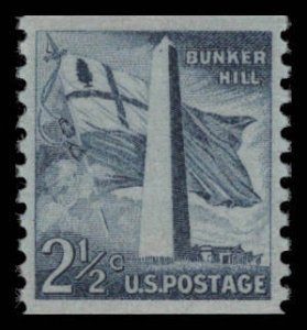 US Scott #1056 MNH OG 2 1/2c Bunker Hill eGraded W/Certificate eGrade Gem 100