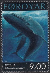 Faroe Islands 2001 MNH Scott #405 9k Balaenoptera musculus - Whales