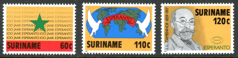 Suriname 759-761 Esperanto  MNH mint      (Inv 001305.)