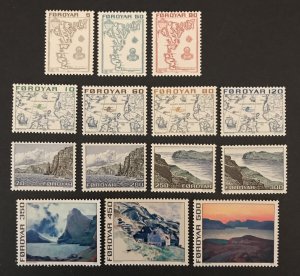 Faroe Islands 1975 #7-20 MNH CV $13