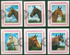 Sharjah 1972 Mi#1276-1281 Horses 6xDLMS CTO