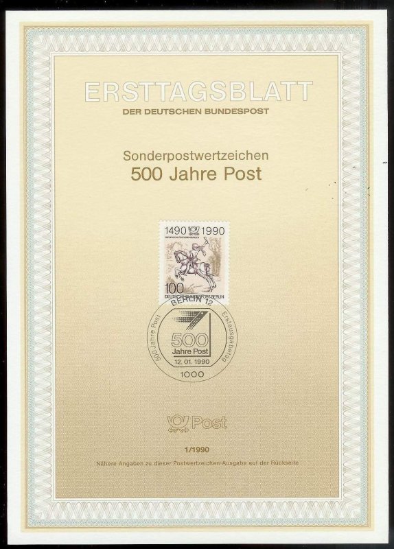 GERMANY (52) Ersttagsblatt FDC Presentation Cards