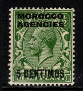 MOROCCO AGENCIES SG129 1917 5c on ½d GREEN MNH