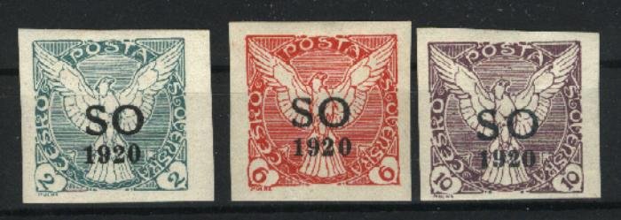 Eastern Silesia P1-P3   Mint VF 1920 PD