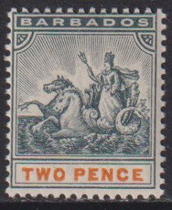 1899 Barbados QV Queen Victoria Two Pence issue MNH Sc# 73 CV $24.00 Stk #4