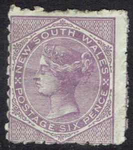 NEW SOUTH WALES 1882 QV 6D WMK CROWN/NSW SG W40 PERF 10