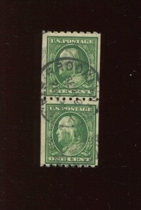 390 Franklin Coil Used Pair of 2 Stamps (Bx 1984)