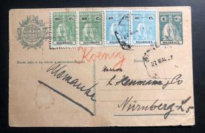 1927 Mozambique Portugal Stationary Postcard Cover To Nurnberg Germany