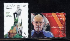 Spain 4040-41 MNH, Nobel Prize Winners Set from 2015.