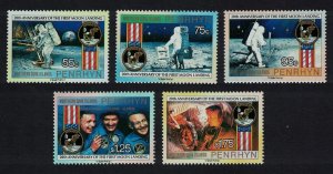 Penrhyn First Manned Moon Landing Space 5v 1989 MNH SG#435-439