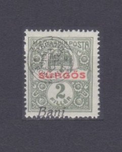 1919 Hungary New Romania 20 I Overprint - Hungary # 180