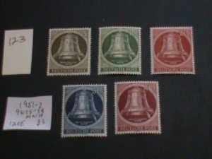 GERMANY BERLIN 1951 MNH  SC 9N75-79 SET XF 120 EUROS (123)