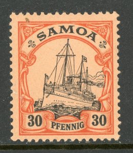 Germany 1900 Samoa 30pf Yacht Unwmk Scott #62 Mint E313