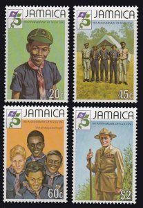 Jamaica SC#528-531 75th Year Boy Scouts (1982) MNH