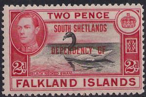 Falkland Islands 1944 2d Dependencies South Shetlands SG D3 MM ( G1090 )