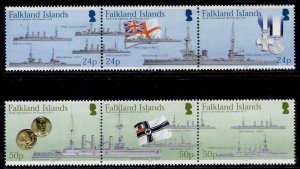 Falkland Islands QEII SG1002-1007, 2004 Battle Set, NH The Cat-