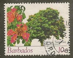 Barbados  Scott  1079    Tree, Flora   Used