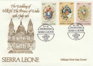 Sierra Leone Scott 509/14 FDC - 1981 Royal Wedding