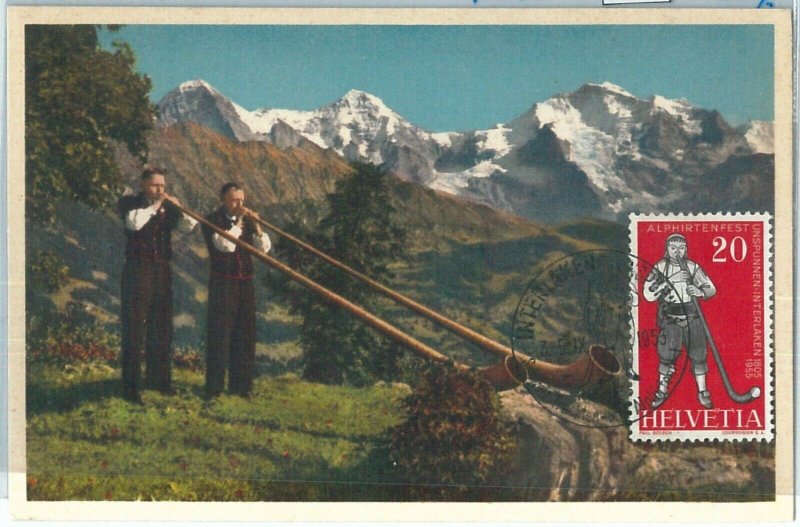 68915 - SWITZERLAND - MAXIMUM CARDS 1955 - ETHNIC MUSIC-