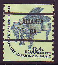 Atlanta GA, 1615C-81 Bureau Precancel, 8.4¢ coil Piano