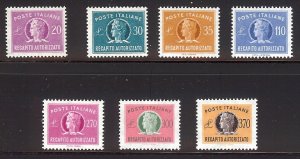 1955-90 - ITALY - AUTHORIZED DELIVERY STAMPS - SC# EY11-EY17 - MNH**