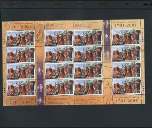 CANADA 47c THE GREAT PEACE OF MONTREAL COMPLETE SHEET OF 16 MINT NH 