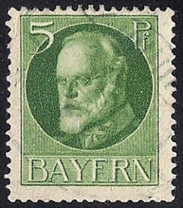 Bavaria #96 5PF Prince Regent Luitpold Stamp used F