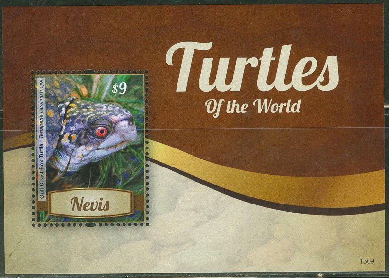 NEVIS  2013 TURTLES  SOUVENIR SHEET MINT NH 