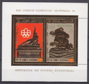 1976 Equatorial Guinea 795-796/B213gold 1976 Olympic Games in Montreal 17,00 €