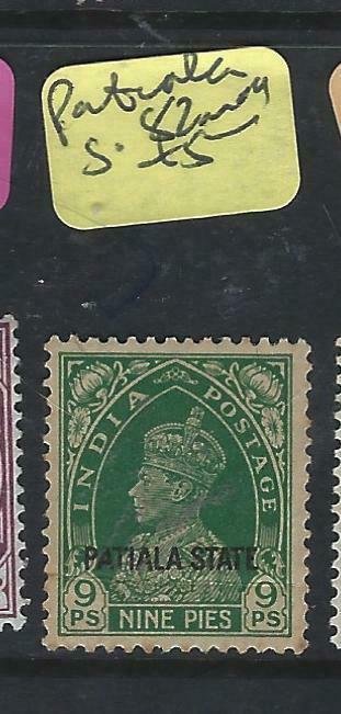 INDIA   PATIALA  (PP2807B)   KGVI  9P  SG 82  MOG