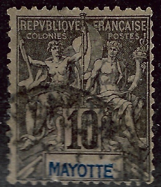 French Mayotte Sc #5 Used Fine...Colonies are in demand!