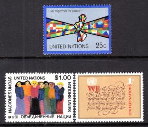 UN New York 291-293 MNH VF