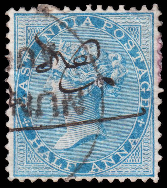 India Scott 11 (1855) Used F, CV $6.00 C
