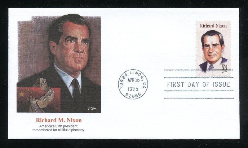 US 2955 Richard Nixon 37th President UA Fleetwood cachet FDC