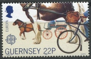 Guernsey  Sc#383 MNH, 22p multi, Europa (C.E.P.T.) 1988 - Transport and Commu...