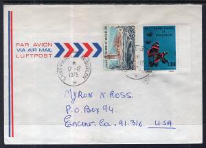 St Pierre and Miquelon to Encino,CA 1975 Airmail Cover