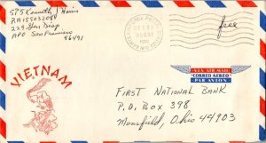 United States Vietnam War Soldier's Free Mail 1966 Army-Air Force Postal Serv...