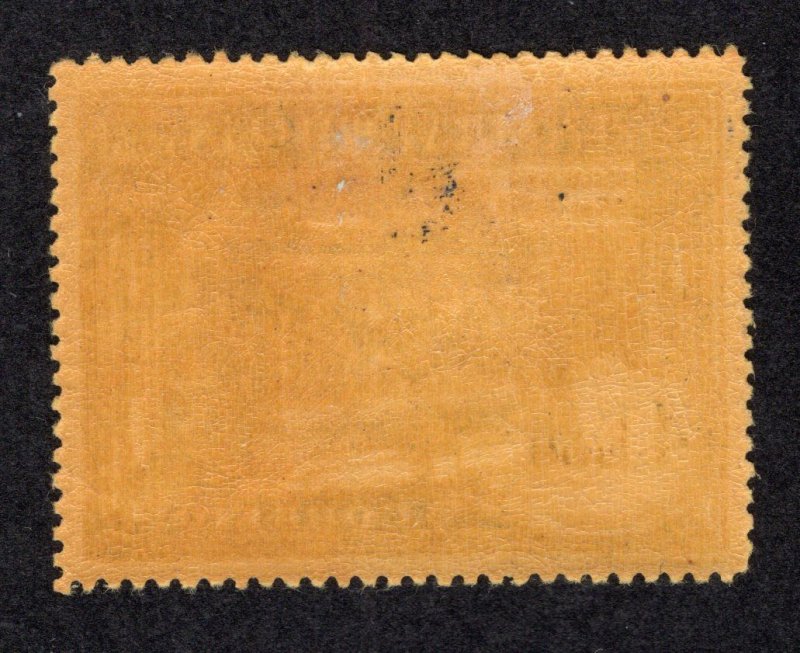 Portugal 1924 4.50e black on orange Camoens Issue, Scott 343 MH, value = $3.75