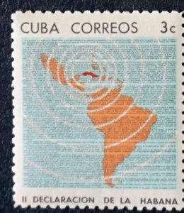 CUBA Sc# 931c  FIDEL CASTRO HAVANA DECLARATION 3c   1964 MNH