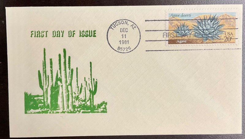 1943 ALTPS cachet Desert Plants-Agave cactus FDC 1981