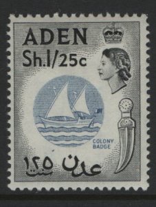 ADEN  56  MINT HINGED   COLONY BADGE ISSUE 1956