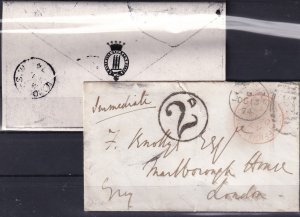 GB QV 1874 Lord Grey Autographed Cover Lesbury To Marlborough House BP15477