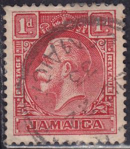 Jamaica 103a USED 1932 King George V 1d Type II